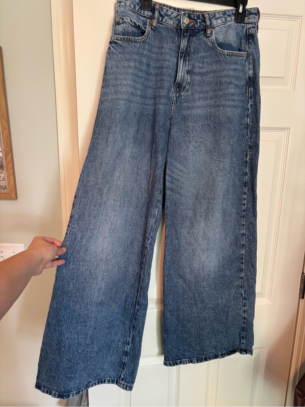 Forever 21 Medium Blue Wide Leg Jeans